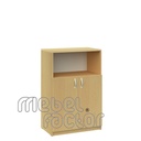 Double office cupboard with three levels and doors 2H