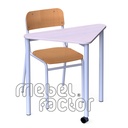 Modular, school table TRIA H71cm, mobile