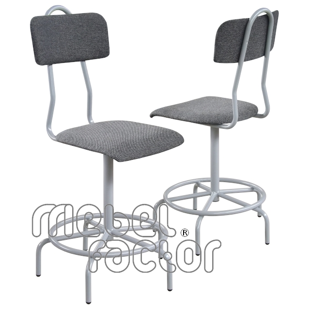 Screw-adjusted chair tall 50~63cm, upholstered