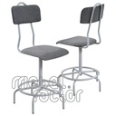 Screw-adjusted tall chair 50~63cm, upholstered