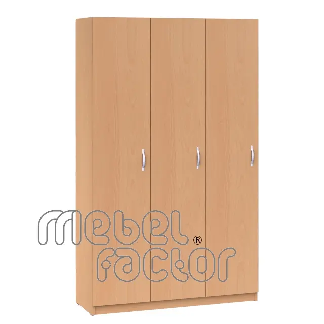 Triple-door cabinet for work clothes