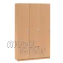 Triple-door cabinet for work clothes