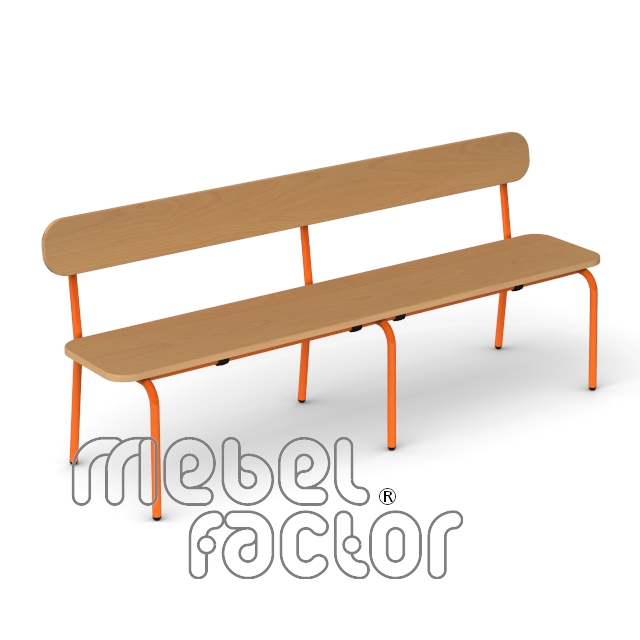 Bench SAVULEN with backrest 150/ H38cm