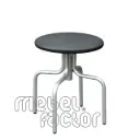 Screw-adjusted stool 40~53cm, upholstered