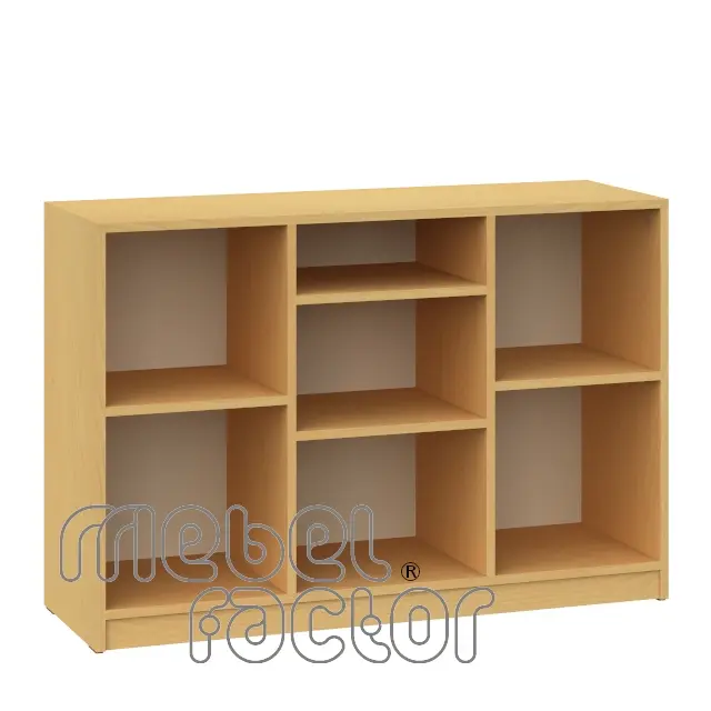 Triple shelf for office equipment with two levels