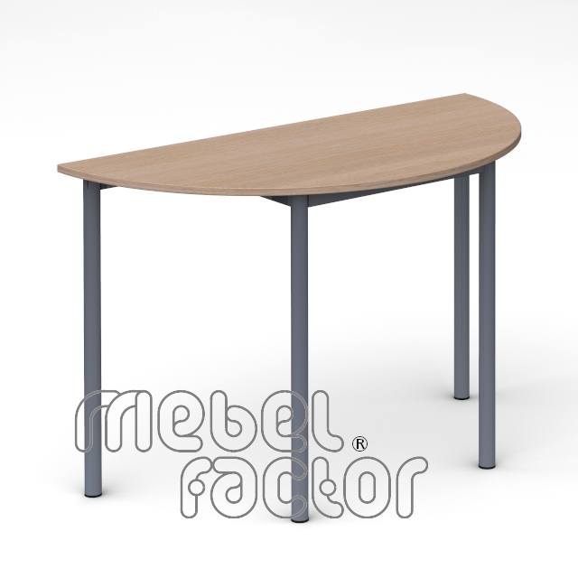 School table RONDO semicircle 120x60cm, H76cm