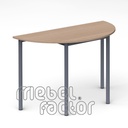 School table RONDO semicircle 120x60cm, H76cm
