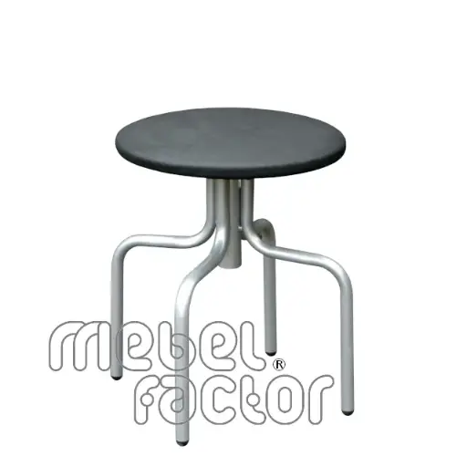 Screw-adjusted stool 40~53cm, upholstered