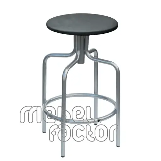 Screw-adjusted tall stool 60~73cm, upholstered